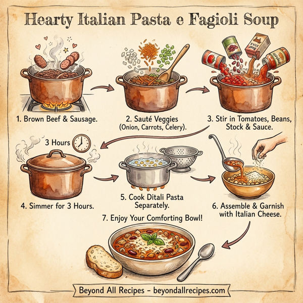 Hearty Italian Pasta e Fagioli Soup instructions