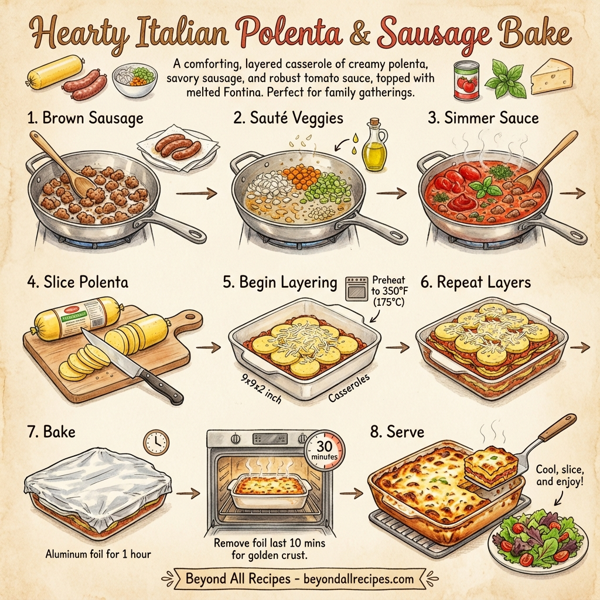 Hearty Italian Polenta and Sausage Bake instructions