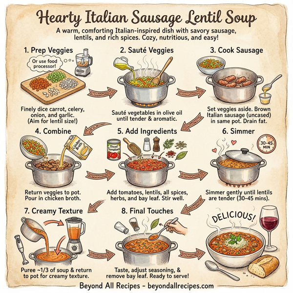 Hearty Italian Sausage Lentil Soup instructions