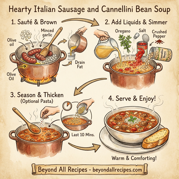 Hearty Italian Sausage and Cannellini Bean Soup instructions