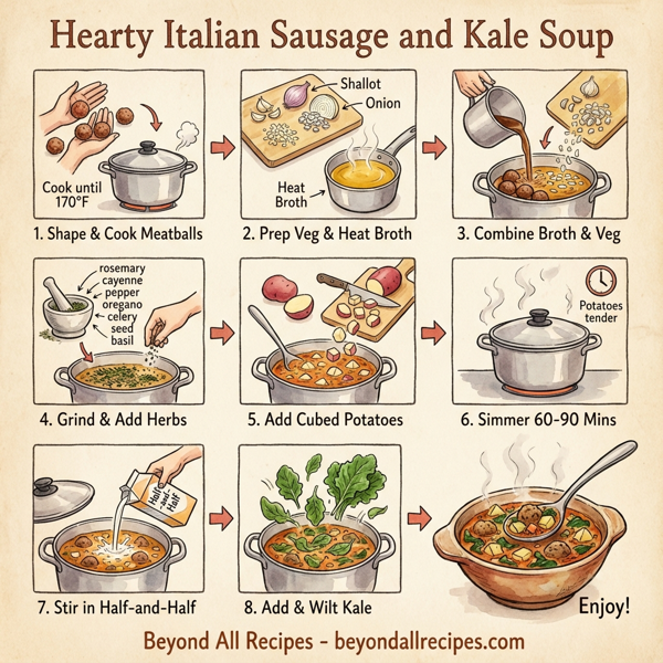 Hearty Italian Sausage and Kale Soup instructions