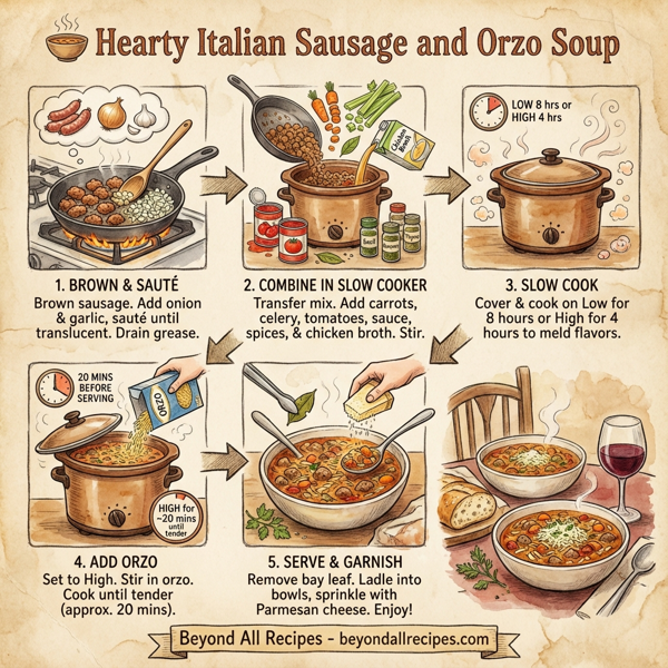 Hearty Italian Sausage and Orzo Soup instructions