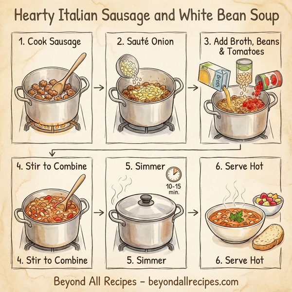 Hearty Italian Sausage and White Bean Soup instructions