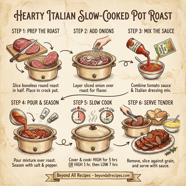 Hearty Italian Slow-Cooked Pot Roast instructions