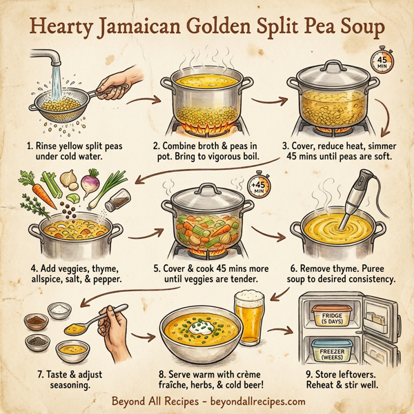Hearty Jamaican Golden Split Pea Soup instructions