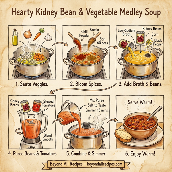 Hearty Kidney Bean and Vegetable Medley Soup instructions