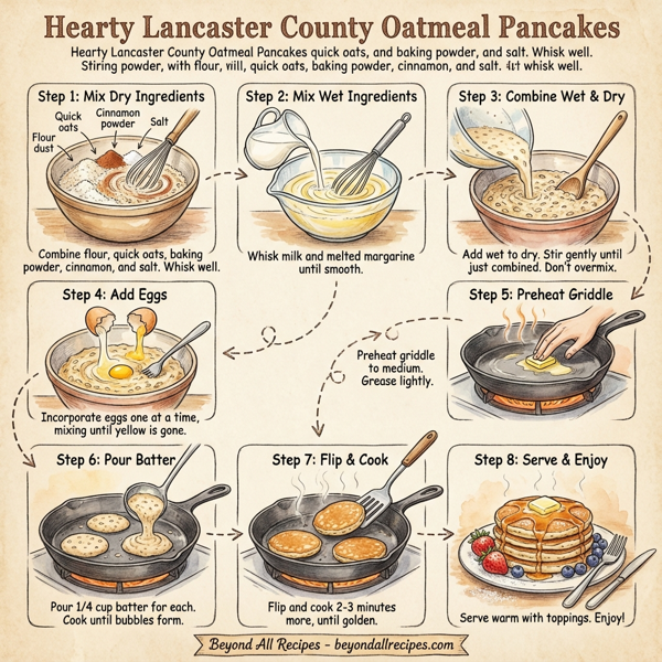 Hearty Lancaster County Oatmeal Pancakes instructions