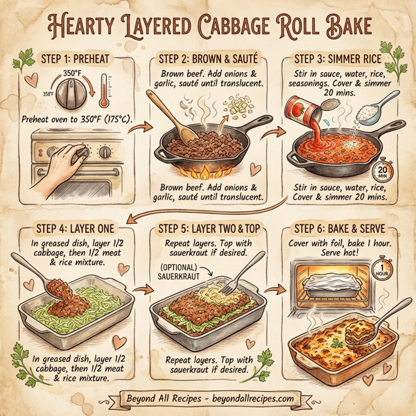 Hearty Layered Cabbage Roll Bake instructions