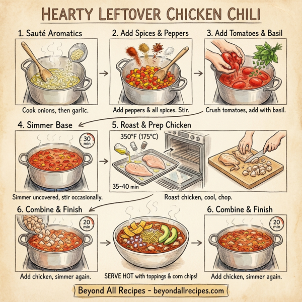 Hearty Leftover Chicken Chili instructions