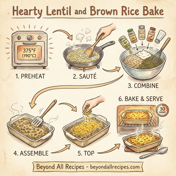 Hearty Lentil and Brown Rice Bake instructions