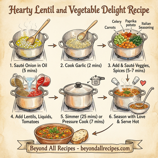 Hearty Lentil and Vegetable Delight instructions