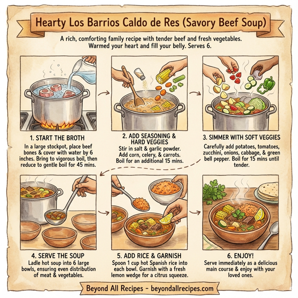 Hearty Los Barrios Caldo de Res (Savory Beef Soup) instructions