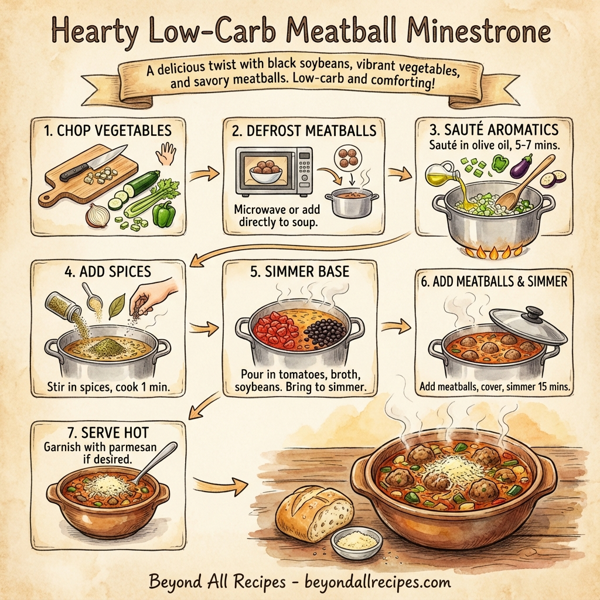 Hearty Low-Carb Meatball Minestrone instructions