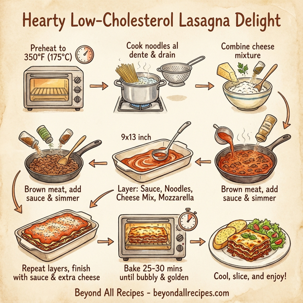 Hearty Low-Cholesterol Lasagna Delight instructions