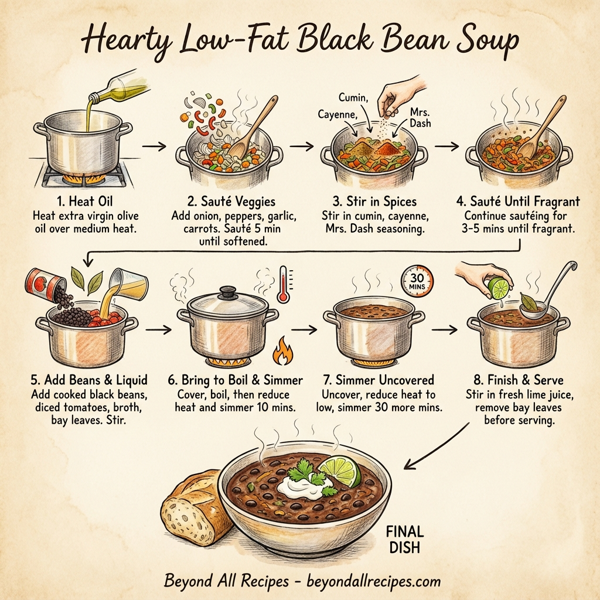 Hearty Low-Fat Black Bean Soup instructions