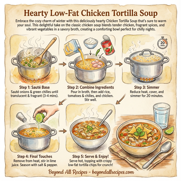 Hearty Low-Fat Chicken Tortilla Soup instructions