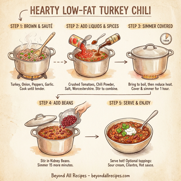 Hearty Low-Fat Turkey Chili instructions