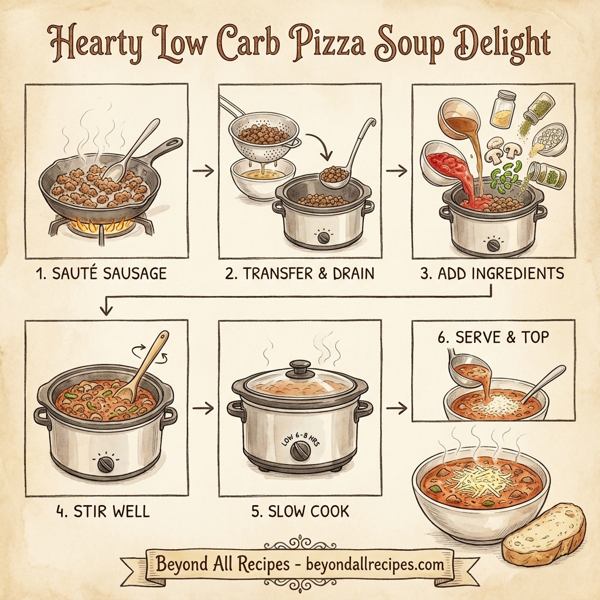 Hearty Low Carb Pizza Soup Delight instructions