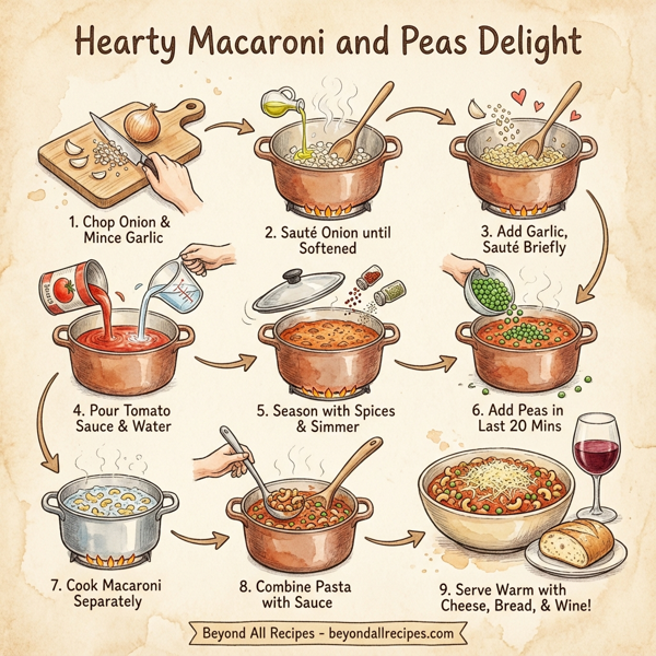 Hearty Macaroni and Peas Delight instructions