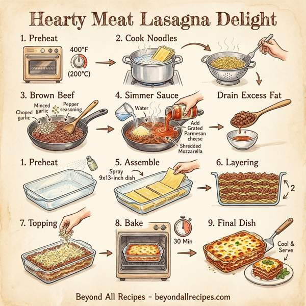 Hearty Meat Lasagna Delight instructions