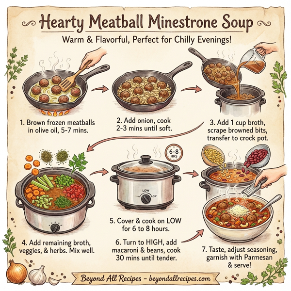 Hearty Meatball Minestrone Soup instructions