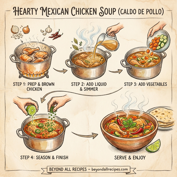 Hearty Mexican Chicken Soup (Caldo De Pollo) instructions