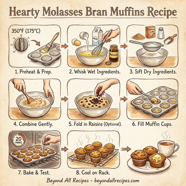 Hearty Molasses Bran Muffins instructions