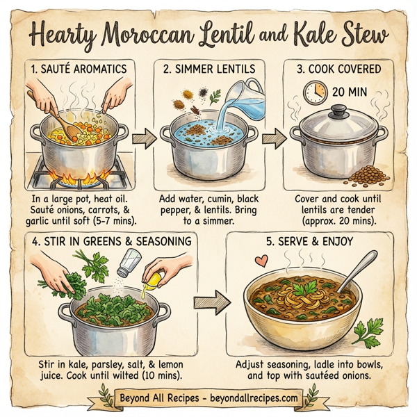 Hearty Moroccan Lentil and Kale Stew instructions