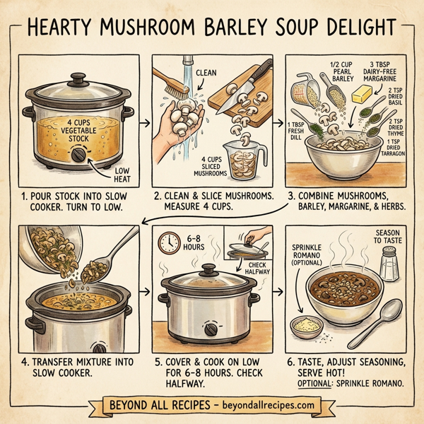Hearty Mushroom Barley Soup Delight instructions