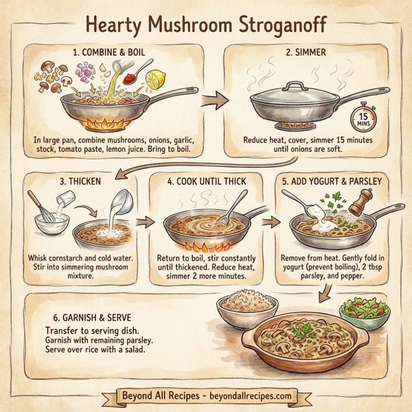 Hearty Mushroom Stroganoff instructions