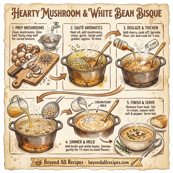 Hearty Mushroom and White Bean Bisque instructions