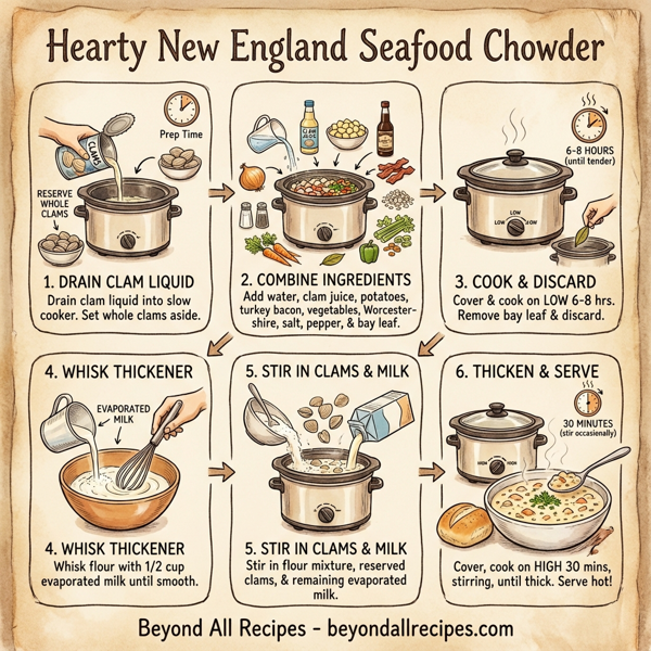 Hearty New England Seafood Chowder instructions
