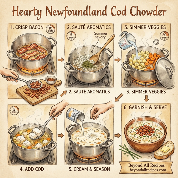 Hearty Newfoundland Cod Chowder instructions