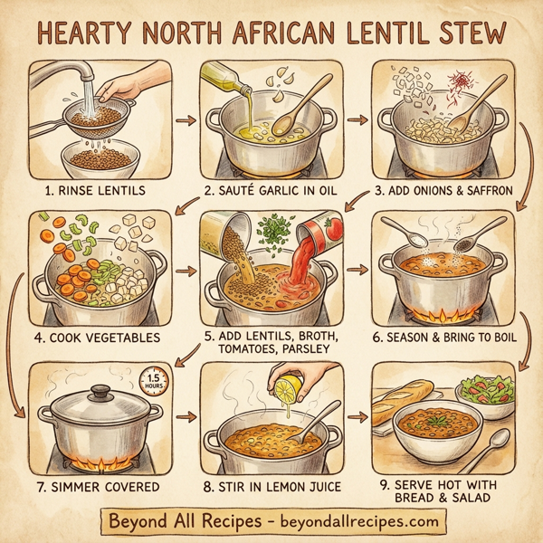 Hearty North African Lentil Stew instructions