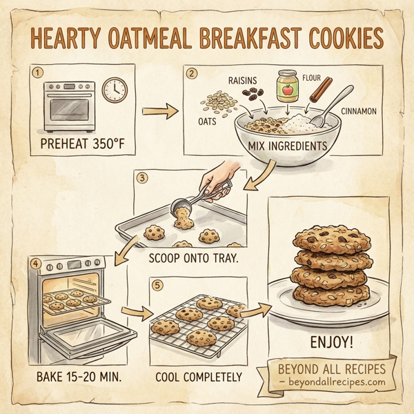 Hearty Oatmeal Breakfast Cookies instructions