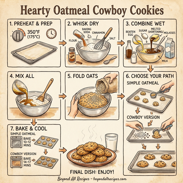 Hearty Oatmeal Cowboy Cookies instructions