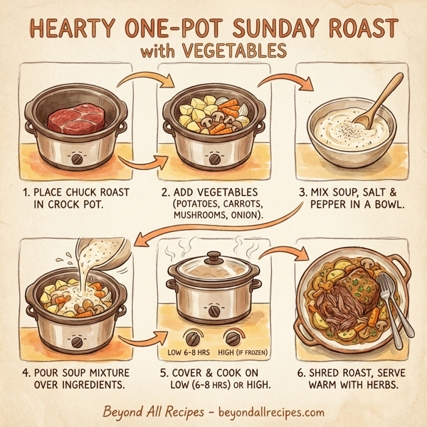 Hearty One-Pot Sunday Roast with Vegetables instructions