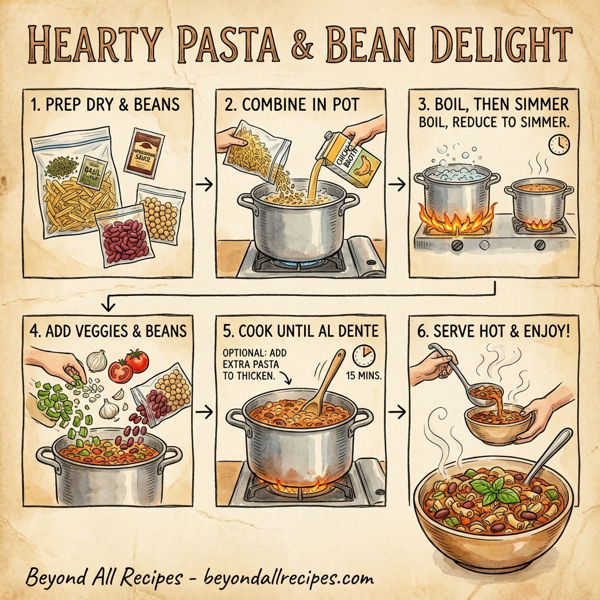 Hearty Pasta and Bean Delight instructions