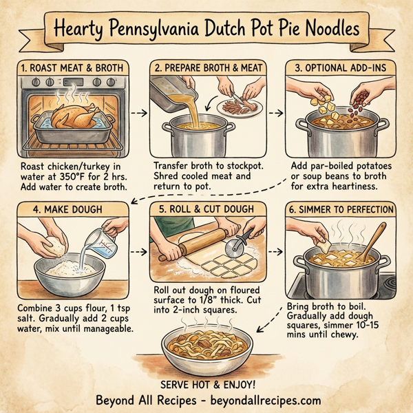 Hearty Pennsylvania Dutch Pot Pie Noodles instructions