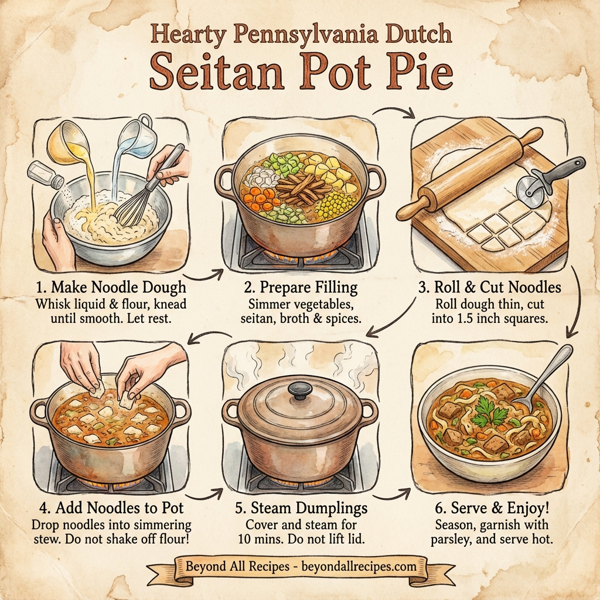 Hearty Pennsylvania Dutch Seitan Pot Pie instructions