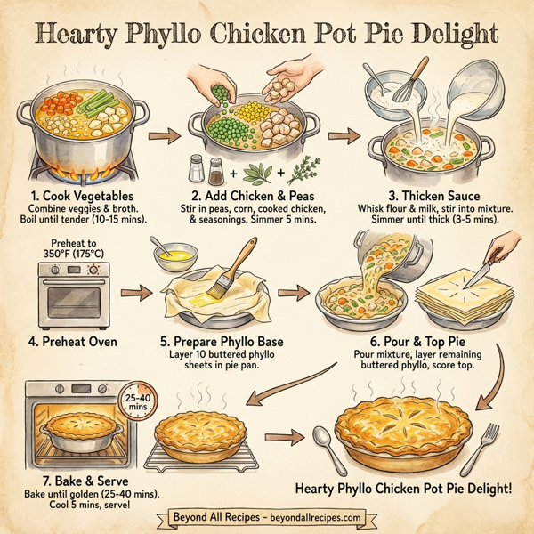Hearty Phyllo Chicken Pot Pie Delight instructions