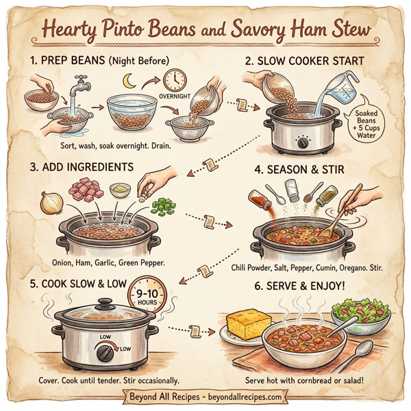 Hearty Pinto Beans and Savory Ham Stew instructions