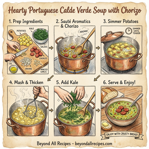 Hearty Portuguese Calde Verde Soup with Chorizo instructions
