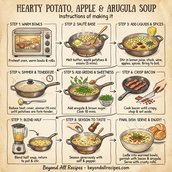 Hearty Potato, Apple & Arugula Soup instructions
