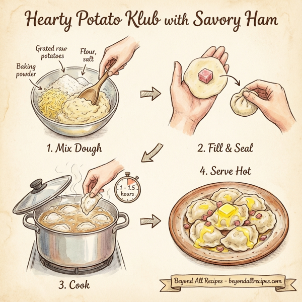 Hearty Potato Klub with Savory Ham instructions