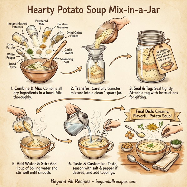 Hearty Potato Soup Mix-in-a-Jar instructions