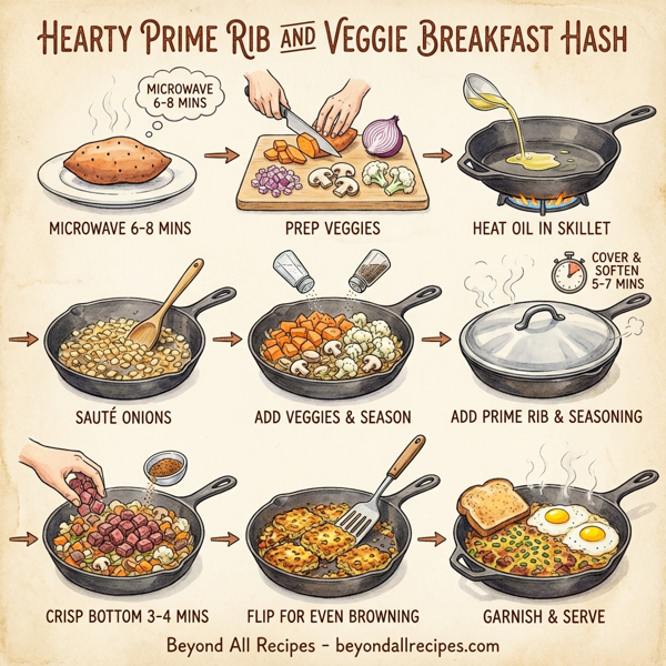 Hearty Prime Rib and Veggie Breakfast Hash instructions
