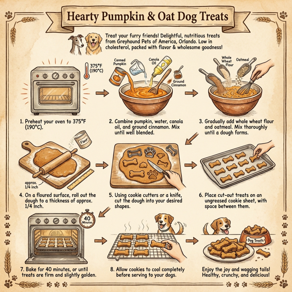 Hearty Pumpkin & Oat Dog Treats instructions