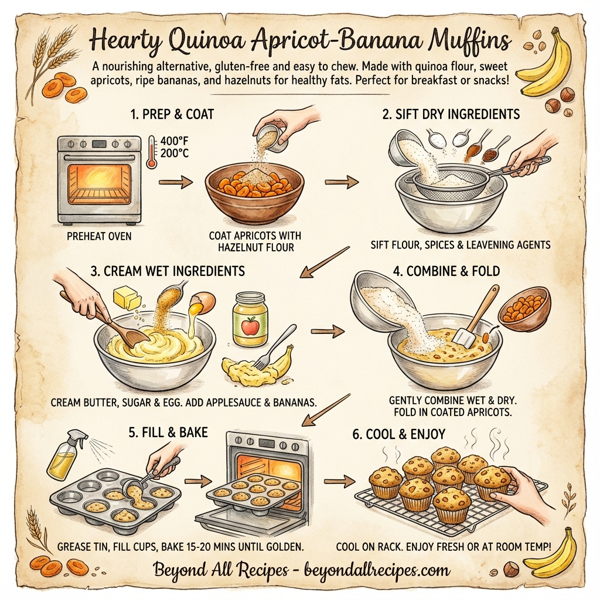 Hearty Quinoa Apricot-Banana Muffins instructions
