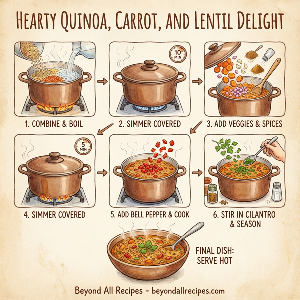 Hearty Quinoa, Carrot, and Lentil Delight instructions